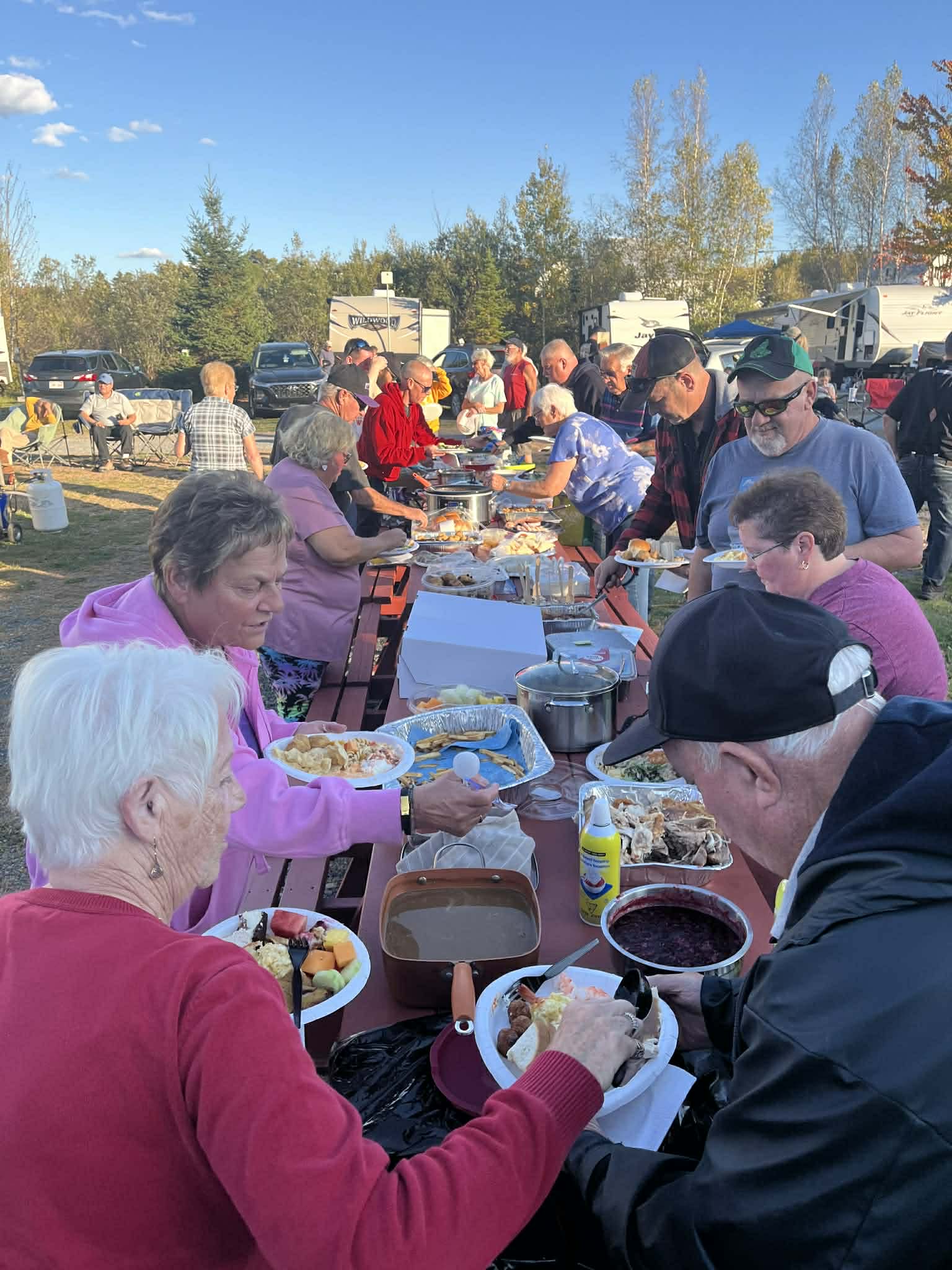 Community dinners at the campround