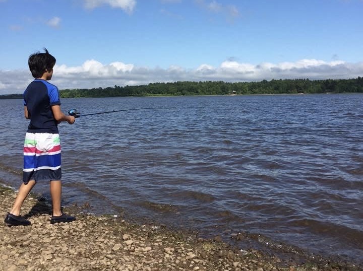 Fishing at Harts Lake, NB